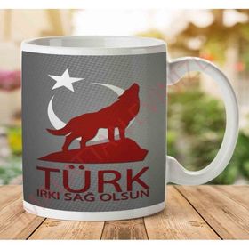 Türk Irki Sağ Olsun Baskılı Kupa Bardak