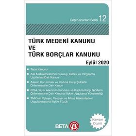 Türk Medeni Kanunu ve Türk Borçlar Kanunu Eylül 2020 Kitap