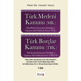 TÜRK MEDENI KANUNU(MK.) BORÇLAR KANUNU(TBK.) - CEVDET YAVUZ