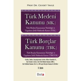 TÜRK MEDENI KANUNU(MK.) BORÇLAR KANUNU(TBK.) - CEVDET YAVUZ