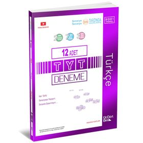 Türkçe 12'li Deneme 2021 Model-ÜçDörtBeş Yayınları + TYT Türkçe 10 Deneme-Azza Yayınları
