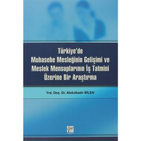 Türkiye’de Muhasebe Mesleğinin Gelişimi ve Meslek Mensuplarının İş Tatmini Üzerine Bir Araştırma - Abdulkadir Bilen