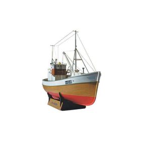 TürkModel 1:25 Ölçek Gemi M/S Follabuen Balıkçı Teknesi 75 cm Ahşap Maket