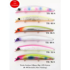 Turko Seabass TR-06-S 120 mm 19 gr ATS Sistem Rapala Maket Balık