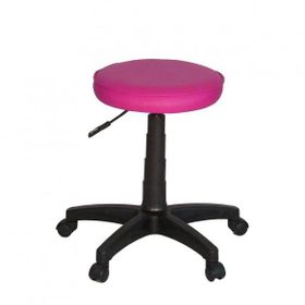 Türksit Amortisörlü Pembe Tabure