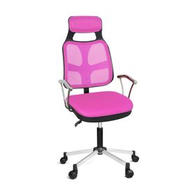 Türksit As File Krom Ayak Pembe Çalışma Koltuğu