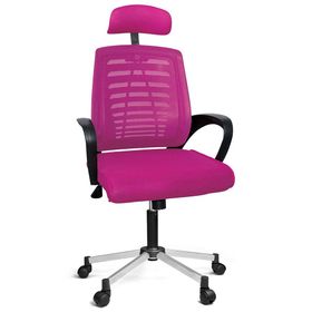 Türksit Karizma File Krom Ayak Pembe Müdür Koltuğu