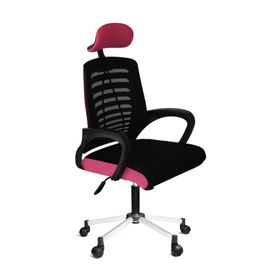 Türksit Karizma File Krom Ayak Siyah Pembe Müdür Koltuk