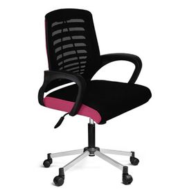 Türksit Karizma File Krom Ayak Siyah Pembe Müdür Koltuk