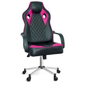 Türksit Spider Krom Ayak Pembe Oyuncu Koltuğu