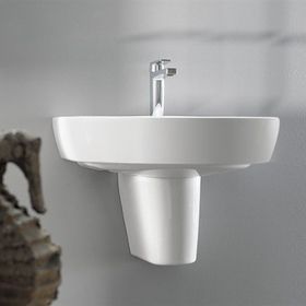 Turkuaz 016800-003300-U Bella 45x55 cm Lavabo + Yarım Ayak Lavabo