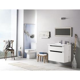 Turkuaz 030900-U 50x38 cm Cerastyle Frame Etajerli Lavabo