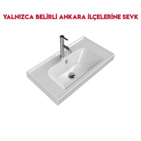 Turkuaz 031200-U 80x45cm Frame Etajerli Lavabo