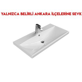 Turkuaz 032300-U 90x45 cm Cerastyle Elite Etajerli Lavabo