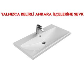 Turkuaz 032300-U 90x45 cm Cerastyle Elite Etajerli Lavabo