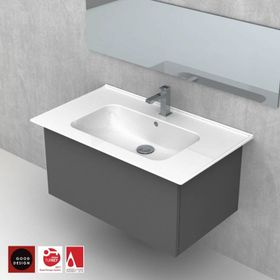 Turkuaz 042300-U 80x47 cm Blue Etajerli Lavabo
