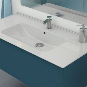 Turkuaz 042500-U 100x47 Cm Blue Etajerli Lavabo