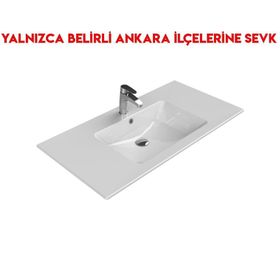 Turkuaz 050500-U 101x51 cm Cerastlye İbiza Etajerli Lavabo