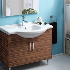 Turkuaz 066200-U 45x43 cm Cerastyle Nil Etajerli Lavabo