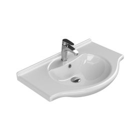 Turkuaz 066400-U 75x50 cm Cerastyle Nil Etajerli Lavabo