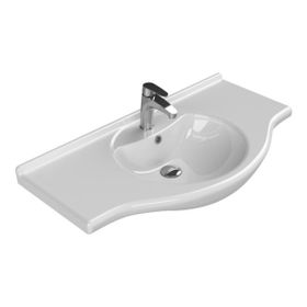 Turkuaz 066600-U 95x50 cm Cerastyle Nil Etajerli Lavabo