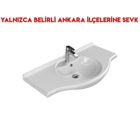 Turkuaz 066600-U 95x50 cm Cerastyle Nil Etajerli Lavabo