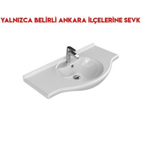Turkuaz 066600-U 95x50 cm Cerastyle Nil Etajerli Lavabo