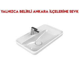 Turkuaz 072300-U 70x42 cm Cerastyle Lal Tezgah Üstü Lavabo