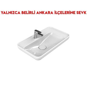 Turkuaz 072300-U 70x42 cm Cerastyle Lal Tezgah Üstü Lavabo