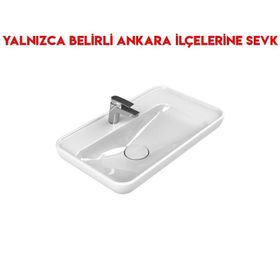 Turkuaz 072300-U 70x42 cm Cerastyle Lal Tezgah Üstü Lavabo