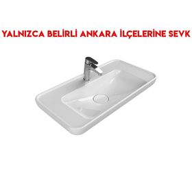 Turkuaz 072400-U 80x42 cm Cerastyle Lal Tezgah Üstü Lavabo