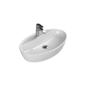 Turkuaz 076500-U 67x42 cm Cerastyle One Tezgah Üstü Batarya Delikli Lavabo