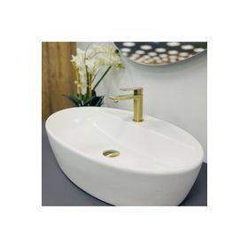 Turkuaz 076500-U 67x42 cm Cerastyle One Tezgah Üstü Batarya Delikli Lavabo