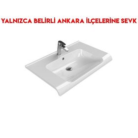 Turkuaz 090700 80X50 cm Anova Etejerli Lavabo