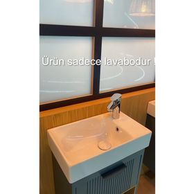 Turkuaz 50x30 cm Sharp Etajerli Lavabo