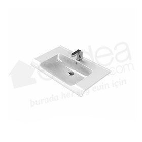 Turkuaz Anova Etajerli 80 cm Lavabo