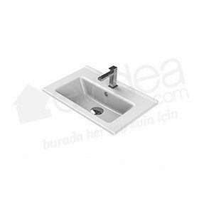 Turkuaz Arte Etajerli 55 cm Lavabo