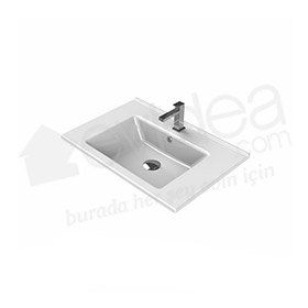 Turkuaz Arte Etajerli 65 cm Lavabo