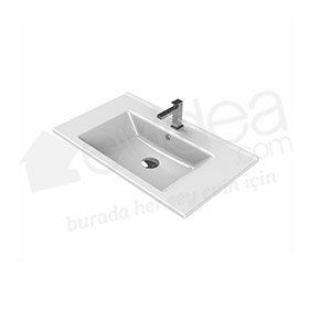 Turkuaz Arte Etajerli 75 cm Lavabo