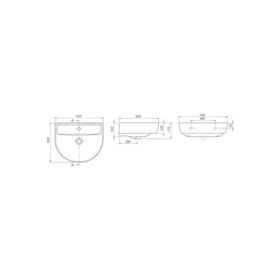 Turkuaz Bella 55 cm Lavabo