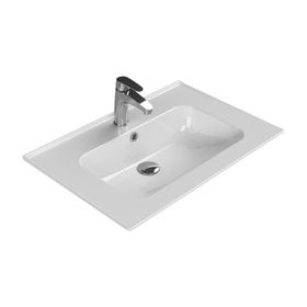 Turkuaz Cerastyle Blue 70 cm Beyaz Etajerli Lavabo