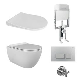 Turkuaz Cerastyle City Beyaz Rimless Kanalsız Asma Klozet