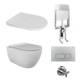 Turkuaz Cerastyle City Beyaz Rimless Kanalsız Asma Klozet
