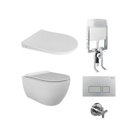 Turkuaz Cerastyle City Beyaz Rimless Kanalsız Asma Klozet