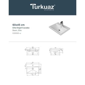 Turkuaz Cerastyle Frame 60x45 cm Lavabo