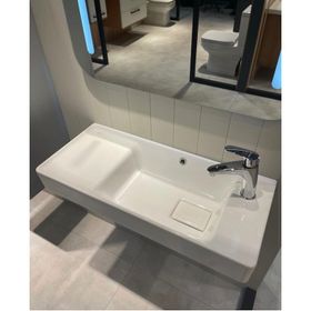 Turkuaz Cerastyle Sharp 80 cm Etajerli Lavabo