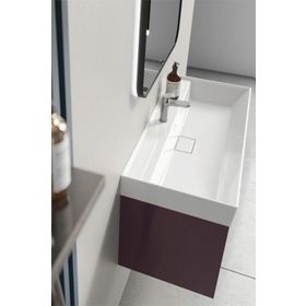 Turkuaz Cerastyle Sharp 80 cm Etajerli Lavabo