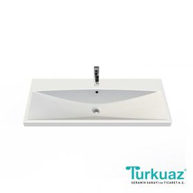 Turkuaz Elite Etajerli 100 cm Lavabo