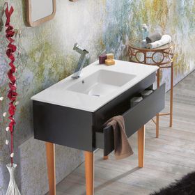 Turkuaz Ibiza Etajerli 91 cm Lavabo