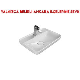 Turkuaz Lal 60x42 cm Tezgah Üstü Lavabo